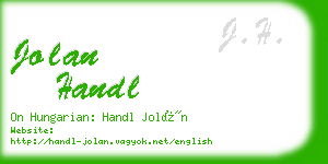 jolan handl business card